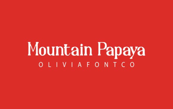 Mountain Papaya Font for Creative Makers