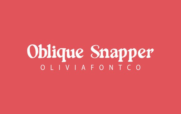 Oblique Snapper Font for Creative Projects